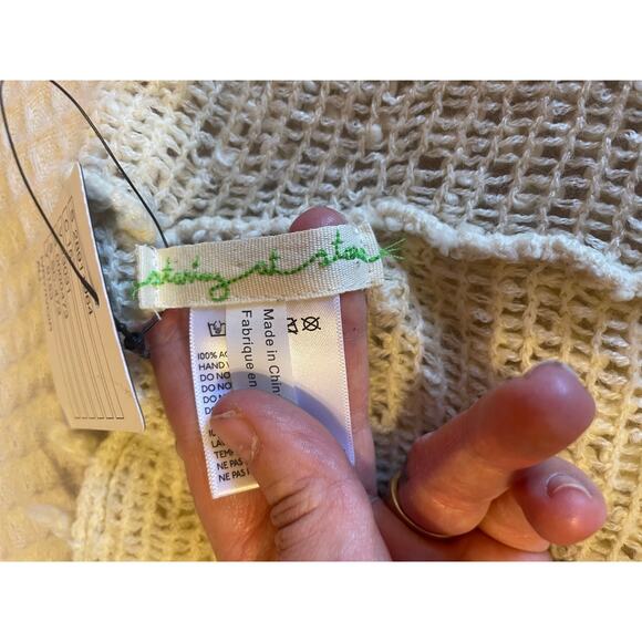 NWT Staring at Stars Anthropologie Loose Knit Ivory Cozy Chunky Infinity Scarf - Picture 9 of 12